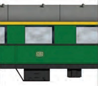 Zustand 1972-1990, Wagennr. 51 80 92-43 311-0, Farbe chromoxydgrün, Typ Gepäckwagen, Innenbeleuchtung und Tischlampen digital schaltbar, 5 Wagen ab 750€